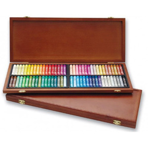 Пастель MUNGYO масляная профессиональная 72 цвета в деревянной коробке